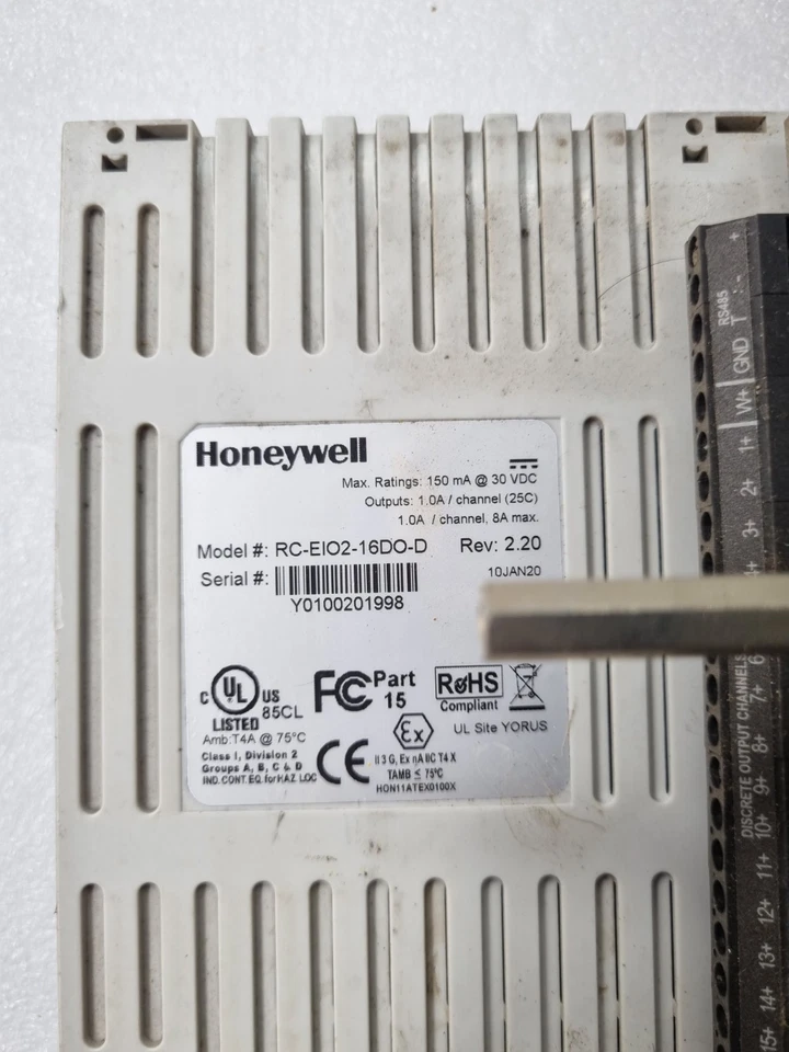 HONEYWELL RC-EIO2-16DO-D RC500 ETHERNET I/O-2 DIGITAL CARD